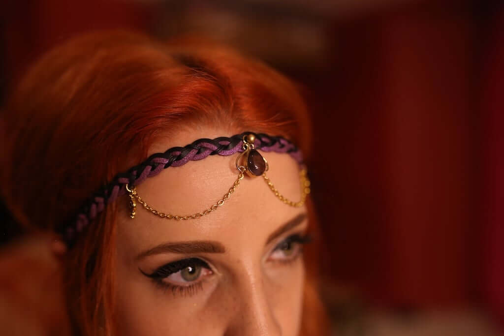 Purple Rain Feather Headpiece