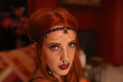 Purple Rain Feather Headpiece