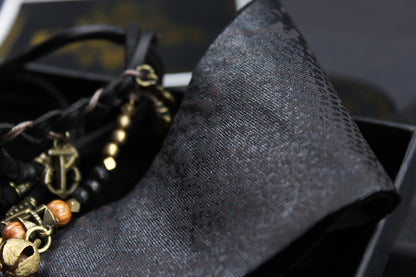 The Copperhead Cuff Bracelet Set - Pirate Layered Gypsy Fabric Wrist Wrap Unisex Bracelet Set For Men And Women Rock n Roll Style