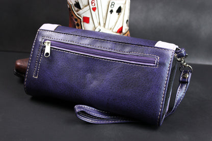 The Wyoming Purse - purple turquoise and silver western cowgirl style purse wallet intricate detailing with adjustable strap