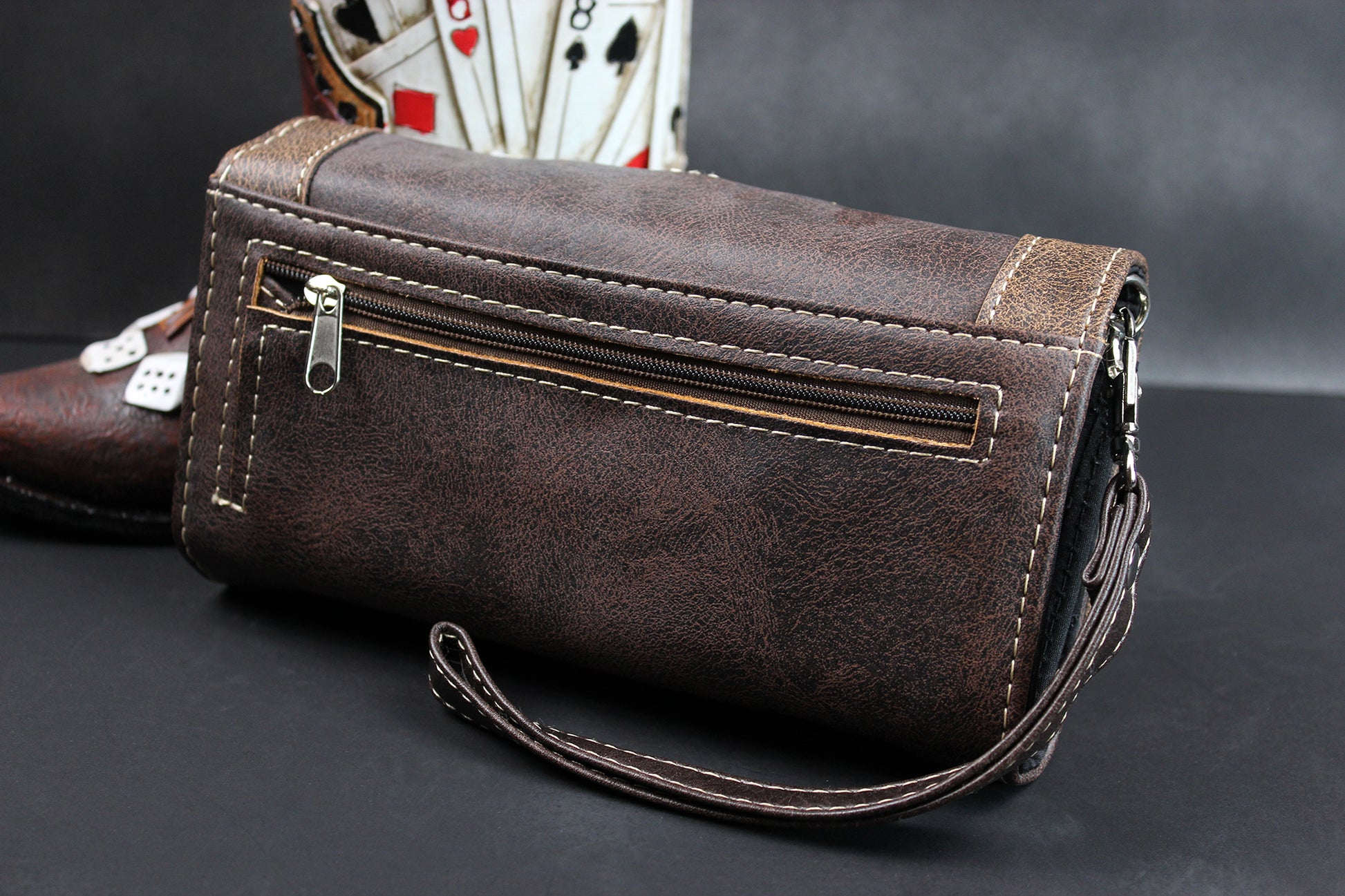 The Savannah Purse - small brown and silver western cowgirl style purse wallet, intricate detailing with adjustable strap & magnetic clasp
