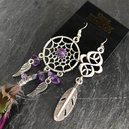 Venus Dreamcatcher Feather Earrings