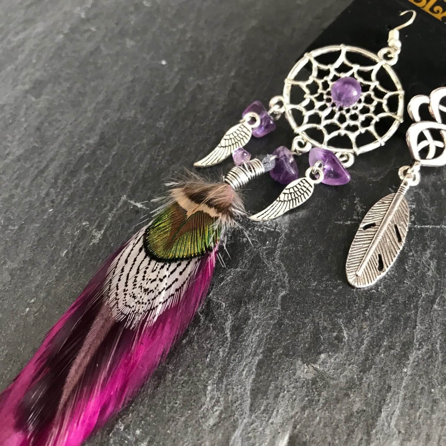 Venus Dreamcatcher Feather Earrings