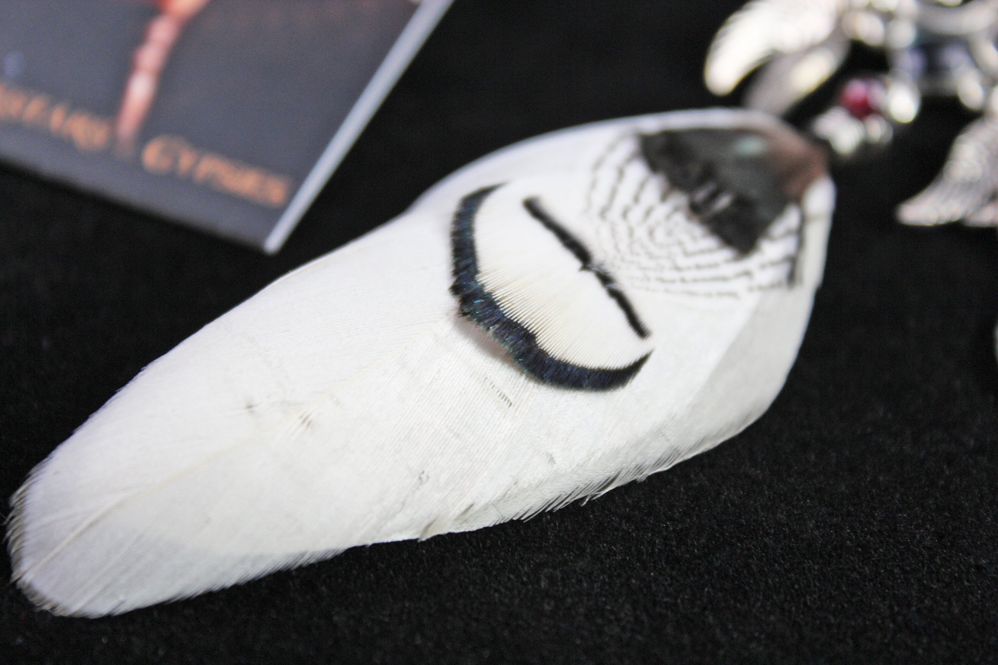 White Bird Feather Earrings - Silver Filigree Asymmetrical White Feather Earrings