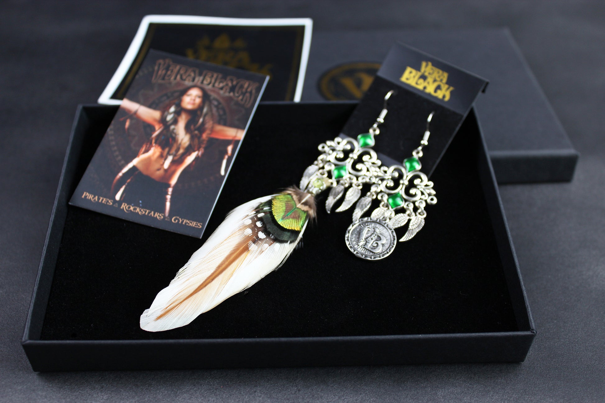 Sahara Feather Earrings : Bohemian Style Feather Earrings With A Filigree Design