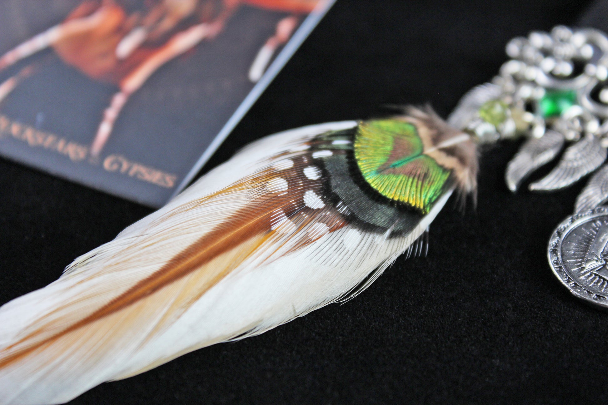Sahara Feather Earrings : Bohemian Style Feather Earrings With A Filigree Design