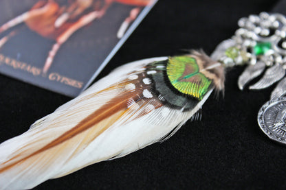 Sahara Feather Earrings : Bohemian Style Feather Earrings With A Filigree Design