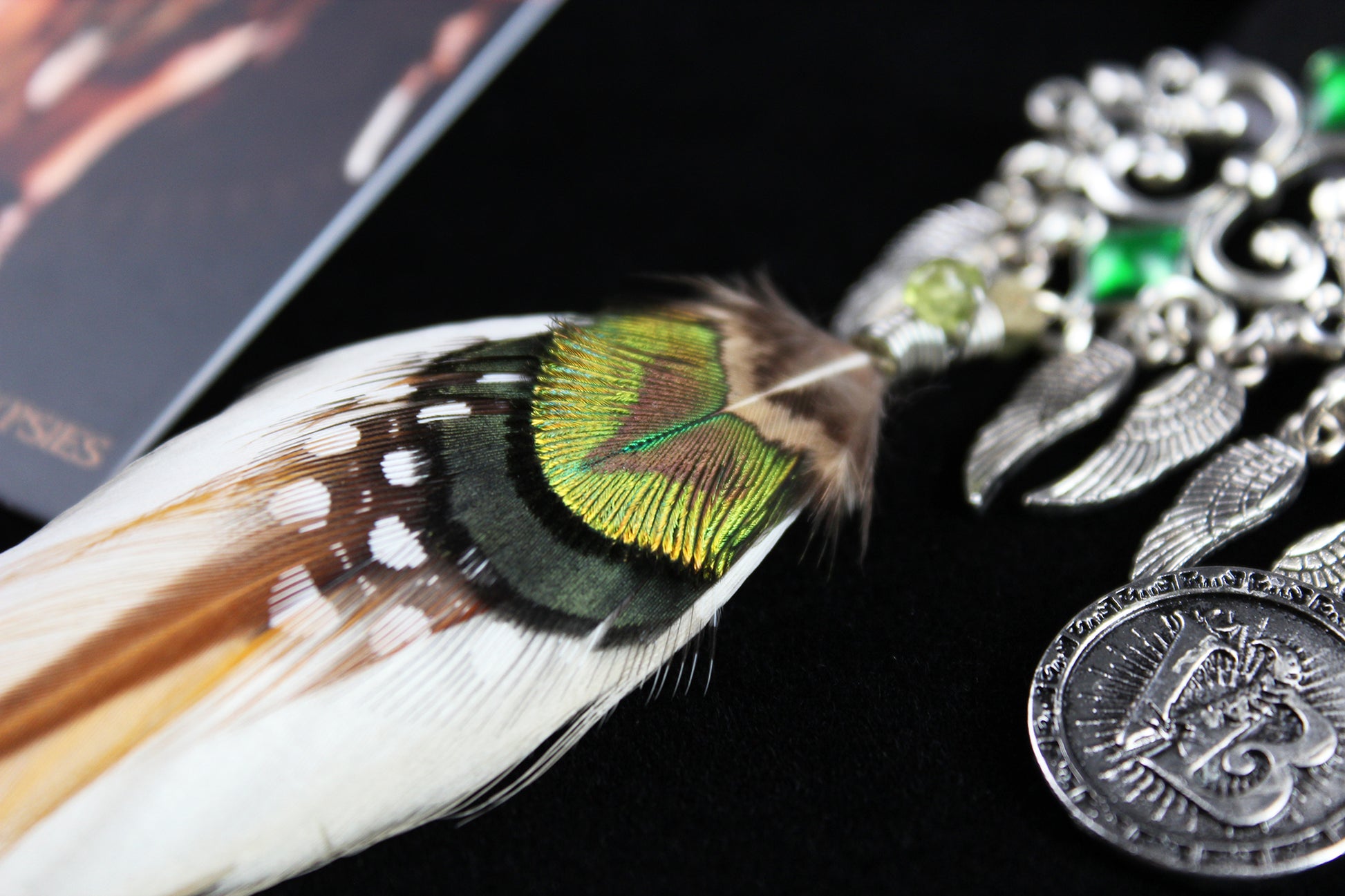 Sahara Feather Earrings : Bohemian Style Feather Earrings With A Filigree Design