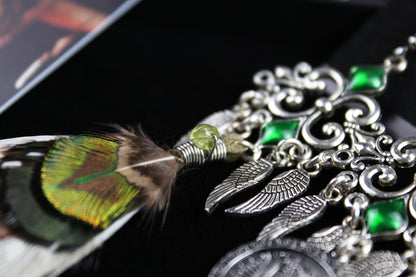 Sahara Feather Earrings : Bohemian Style Feather Earrings With A Filigree Design
