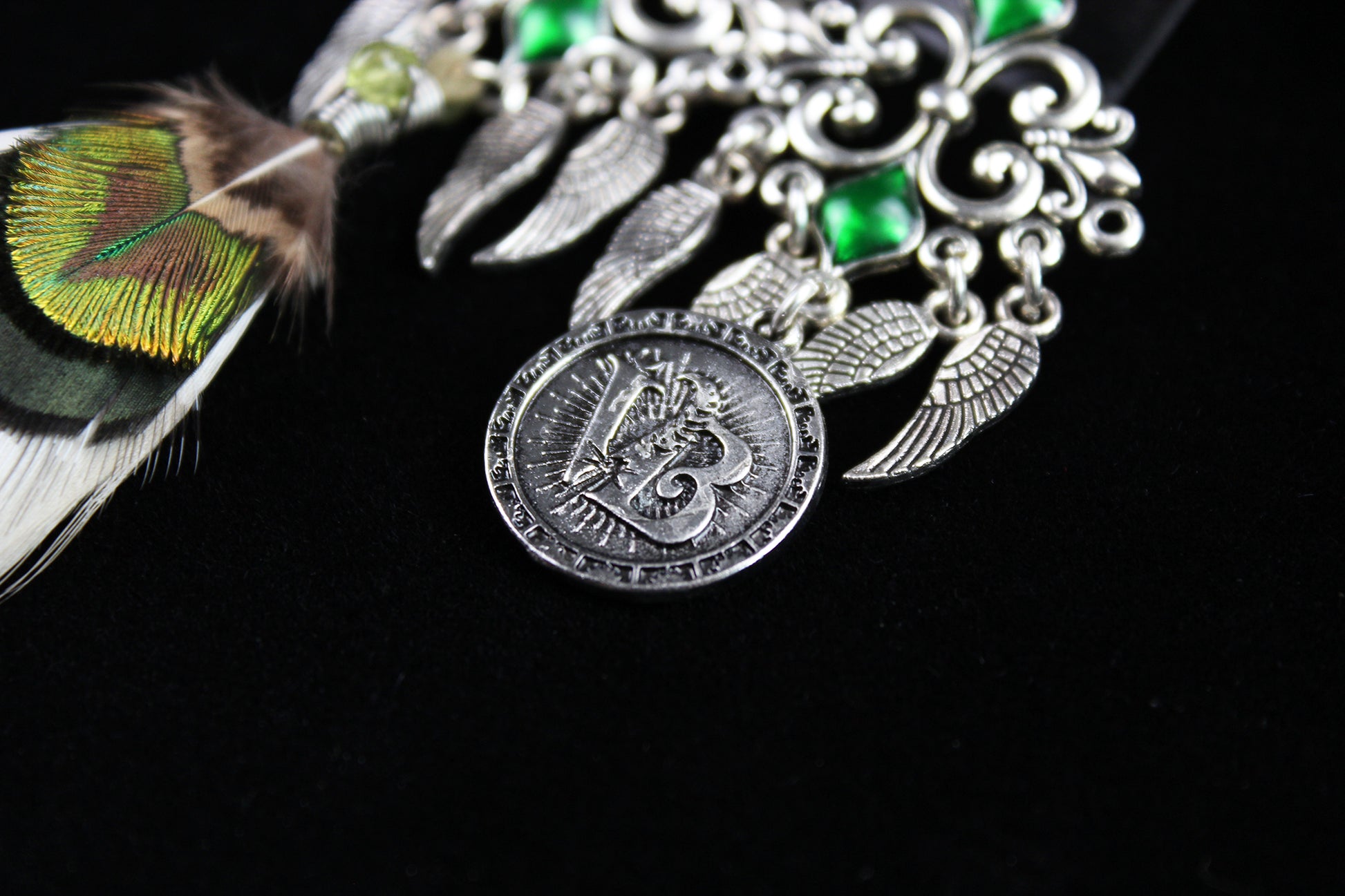 Sahara Feather Earrings : Bohemian Style Feather Earrings With A Filigree Design