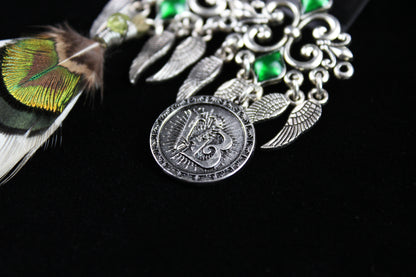 Sahara Feather Earrings : Bohemian Style Feather Earrings With A Filigree Design