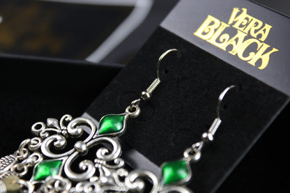 Sahara Feather Earrings : Bohemian Style Feather Earrings With A Filigree Design