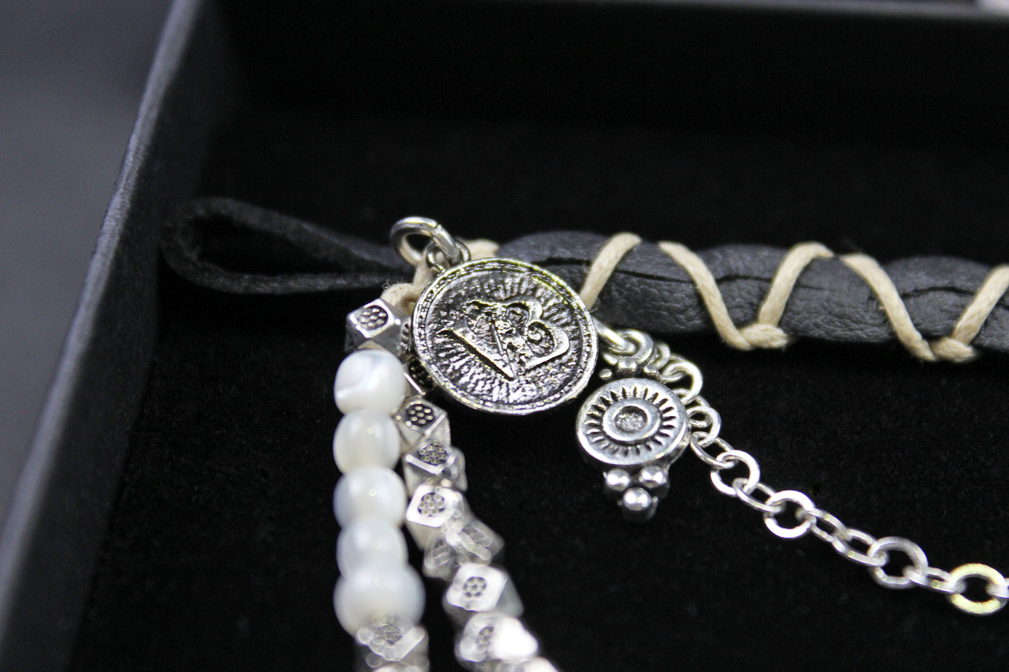 Bohemian Turquoise Howlite Choker : Silver 3 in 1 Anklet Choker Armband