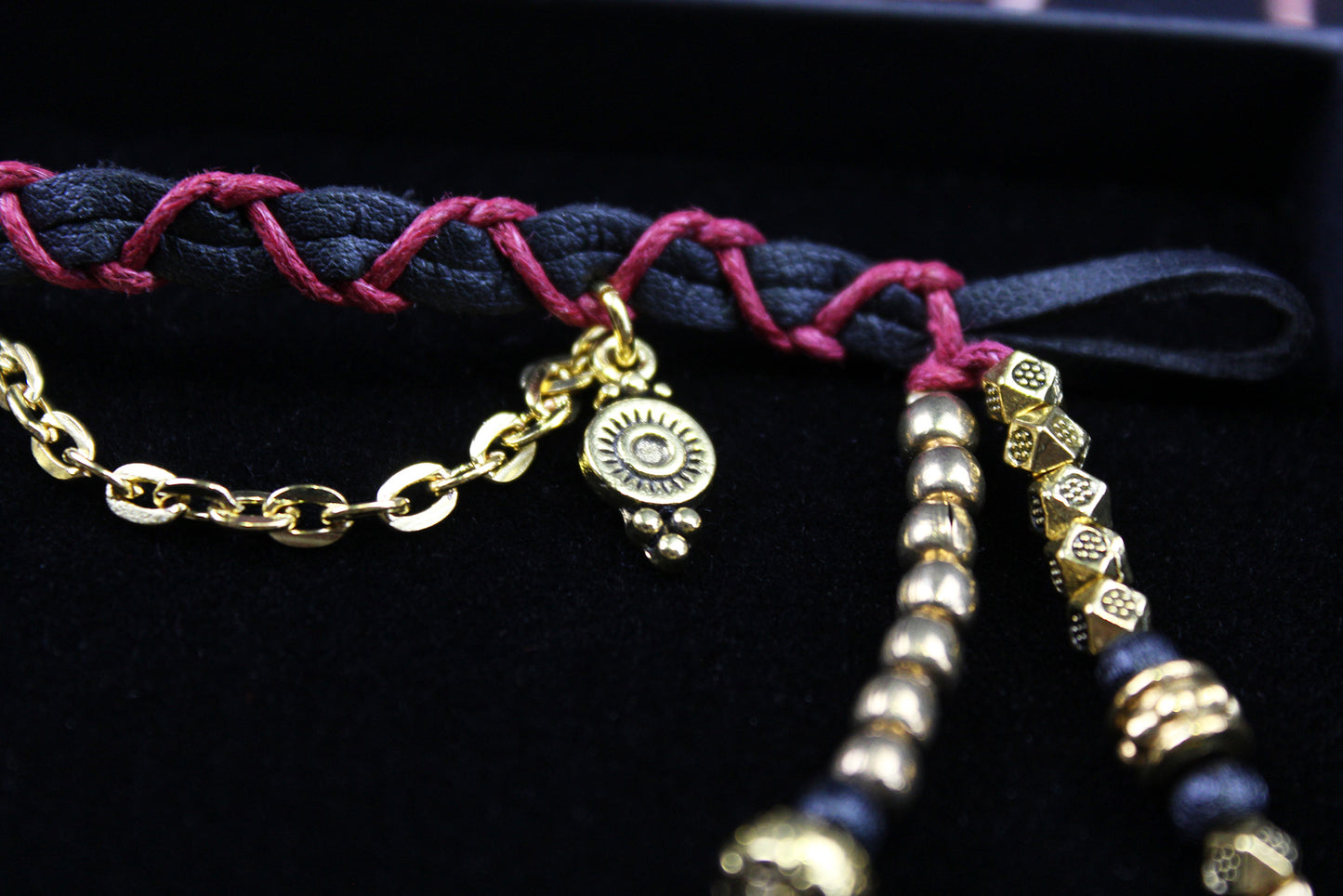 The Rockstar Choker : 3 in 1 Bohemian Anklet Armband Choker With Gold Detailing & Labradorite