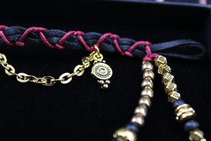 The Rockstar Choker : 3 in 1 Bohemian Anklet Armband Choker With Gold Detailing & Labradorite