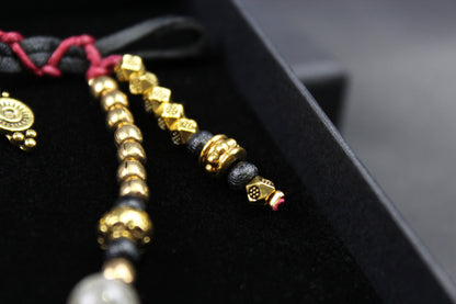 The Rockstar Choker : 3 in 1 Bohemian Anklet Armband Choker With Gold Detailing & Labradorite