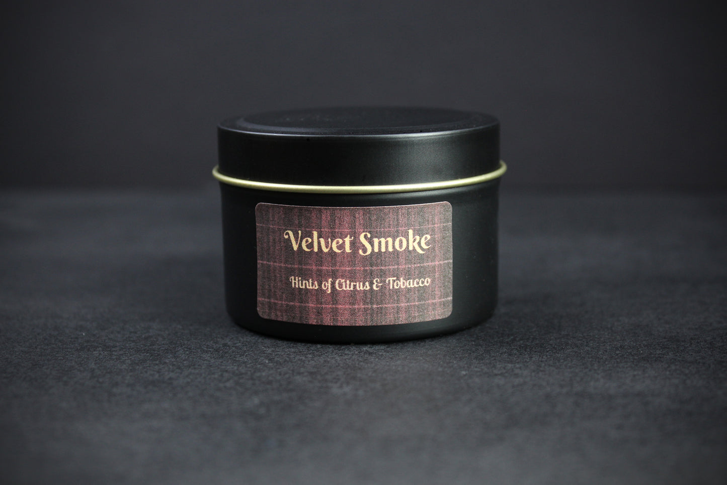 Velvet Smoke : Black Wax Scented Candle With Hints of Citrus & Tobacco