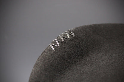 The Outlaw : Gunslinger Style Cowboy Hat with skull conchos and poker cards