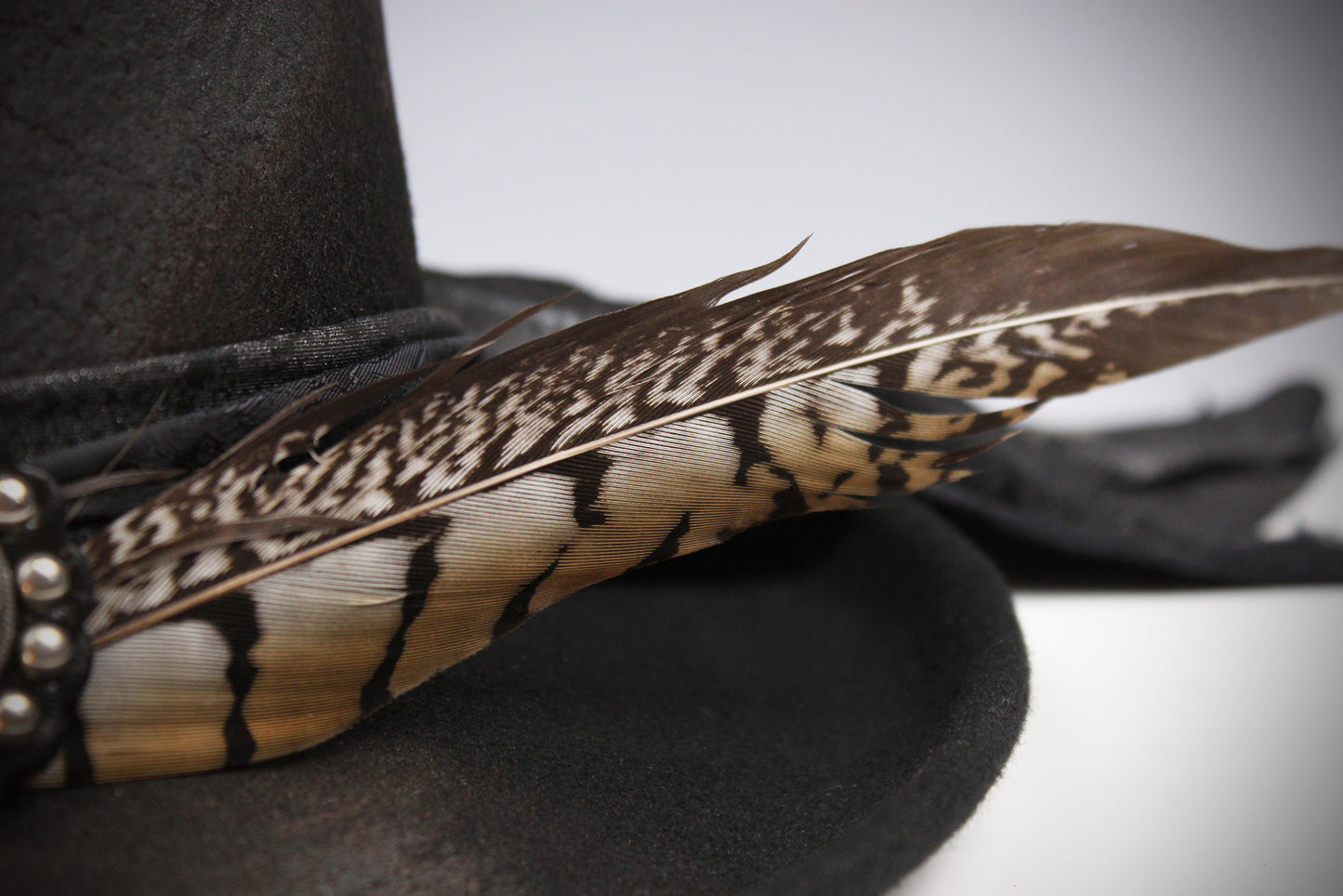 The Gravedigger Gambler Fedora: Handmade Wool Felt Cowboy Hat with Silver Details
