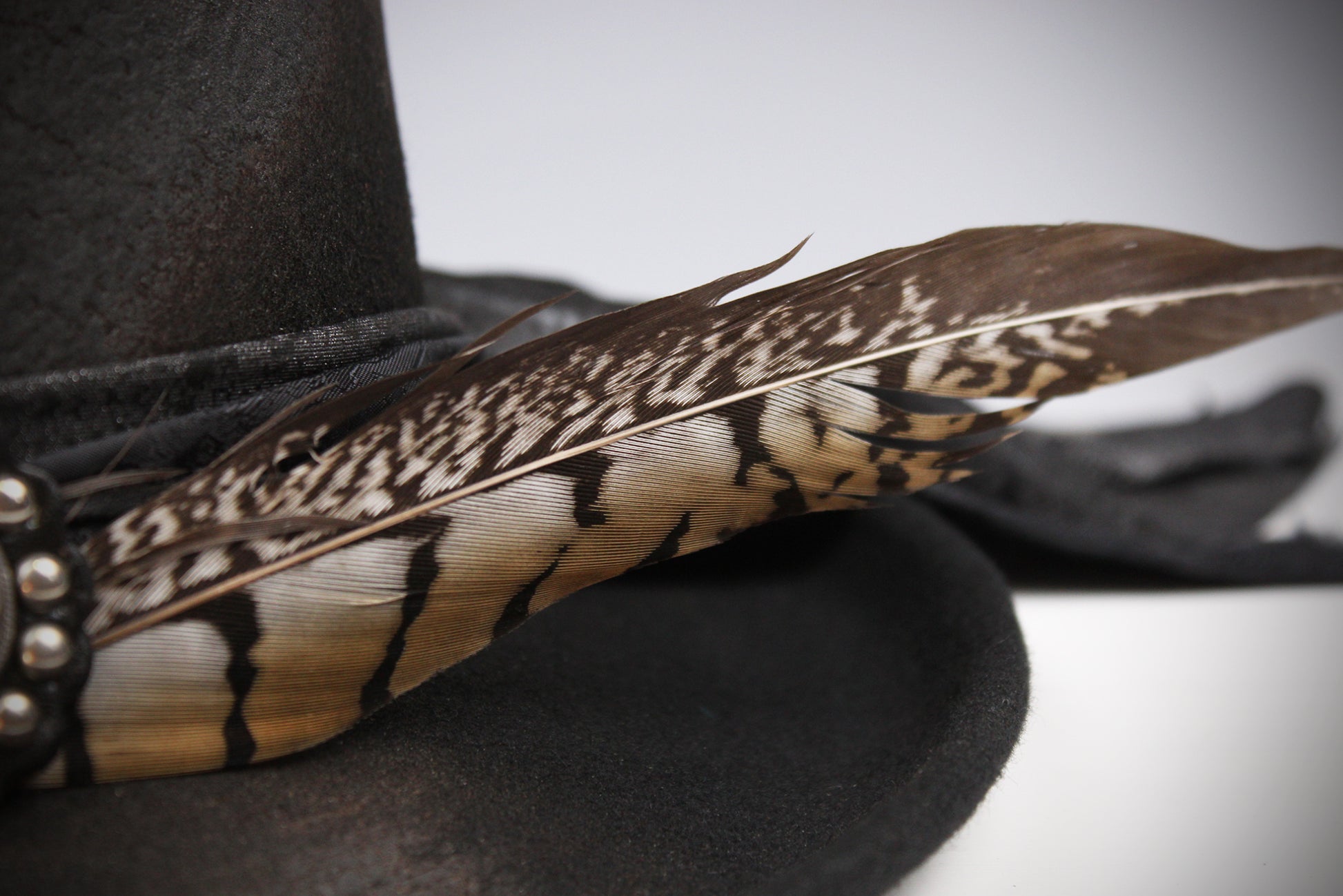 The Gravedigger Gambler Fedora: Handmade Wool Felt Cowboy Hat with Silver Details