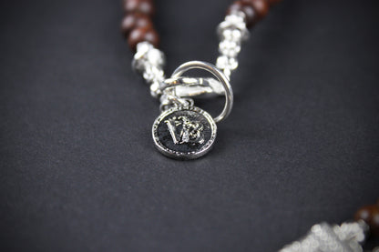 The Savannah Beaded Necklace: Turquoise, Tiger's Eye, Feather Charm