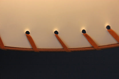 Skull Cowboy Boot Lamp: Resin Western Decor with Leather Shade