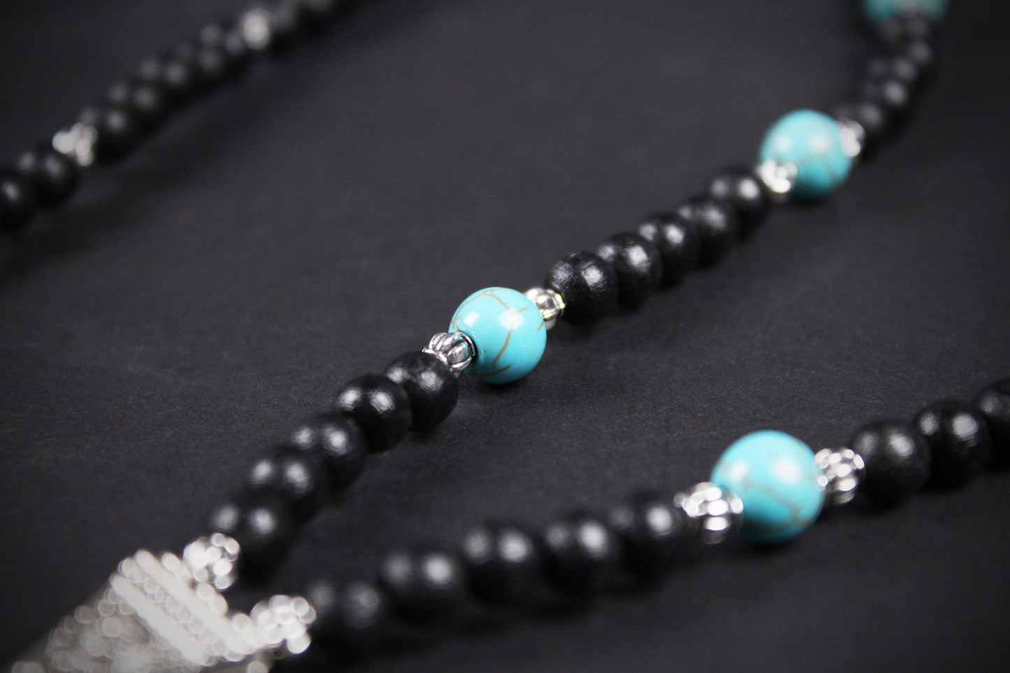 Valhalla Turquoise Layered Necklace Set: Viking Arrowhead, Pirate Coin, Black Wood & Howlite