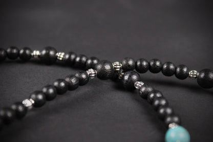 Valhalla Turquoise Layered Necklace Set: Viking Arrowhead, Pirate Coin, Black Wood & Howlite