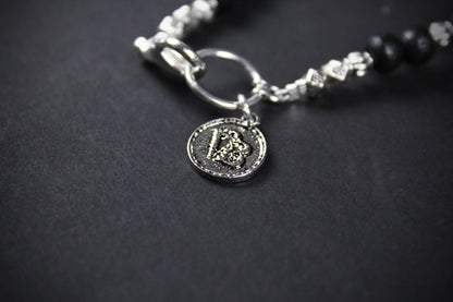 Valhalla Turquoise Layered Necklace Set: Viking Arrowhead, Pirate Coin, Black Wood & Howlite