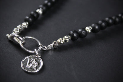 Valhalla Turquoise Layered Necklace Set: Viking Arrowhead, Pirate Coin, Black Wood & Howlite