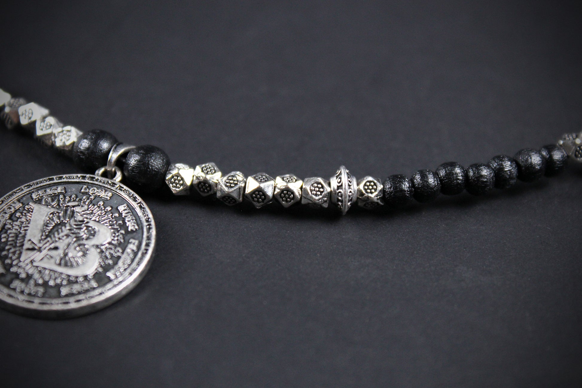 Valhalla Turquoise Layered Necklace Set: Viking Arrowhead, Pirate Coin, Black Wood & Howlite