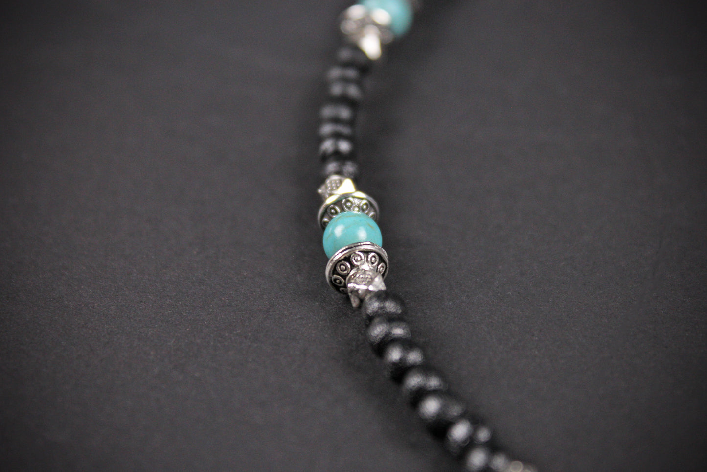 Valhalla Turquoise Layered Necklace Set: Viking Arrowhead, Pirate Coin, Black Wood & Howlite