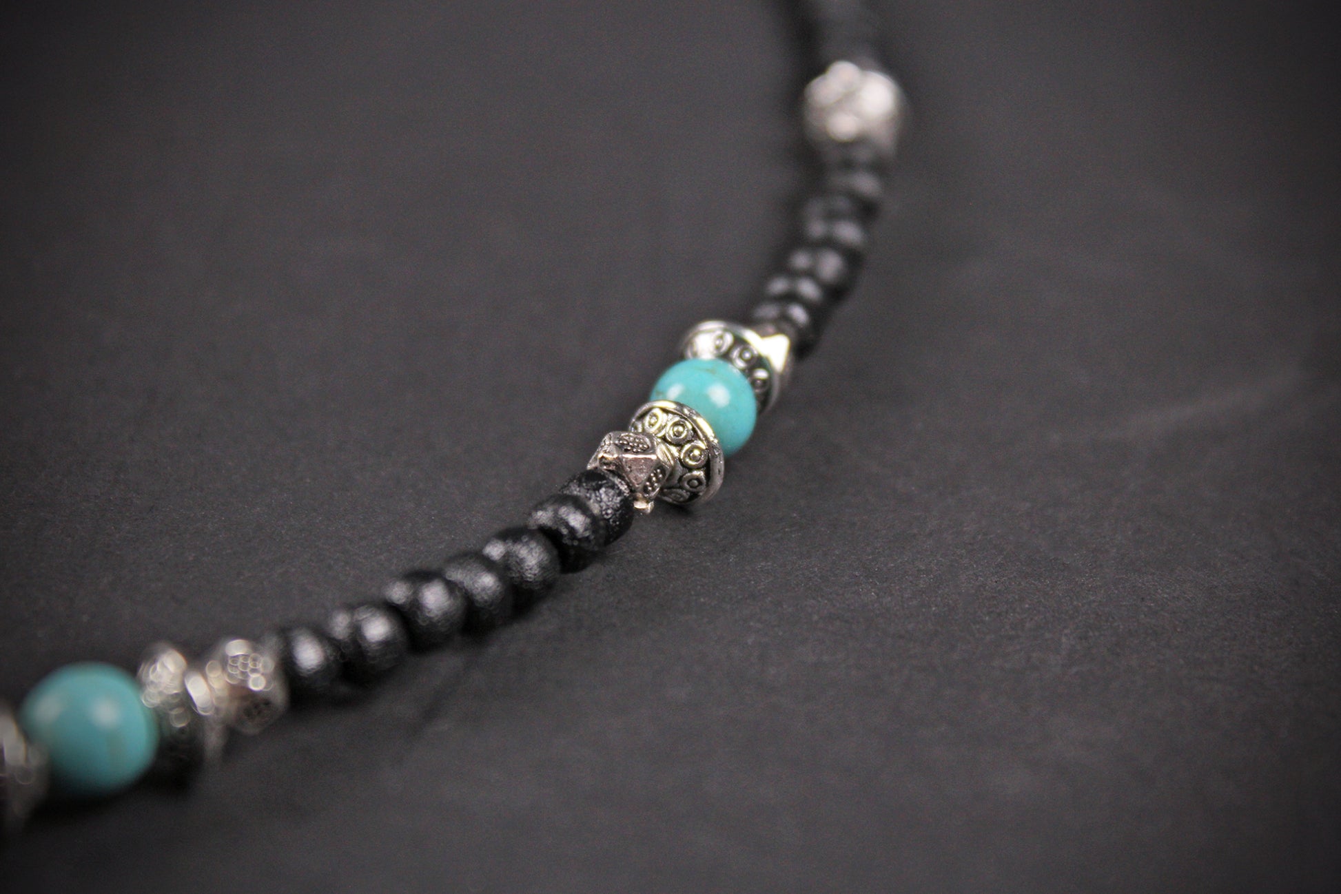 Valhalla Turquoise Layered Necklace Set: Viking Arrowhead, Pirate Coin, Black Wood & Howlite