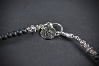 Valhalla Turquoise Layered Necklace Set: Viking Arrowhead, Pirate Coin, Black Wood & Howlite