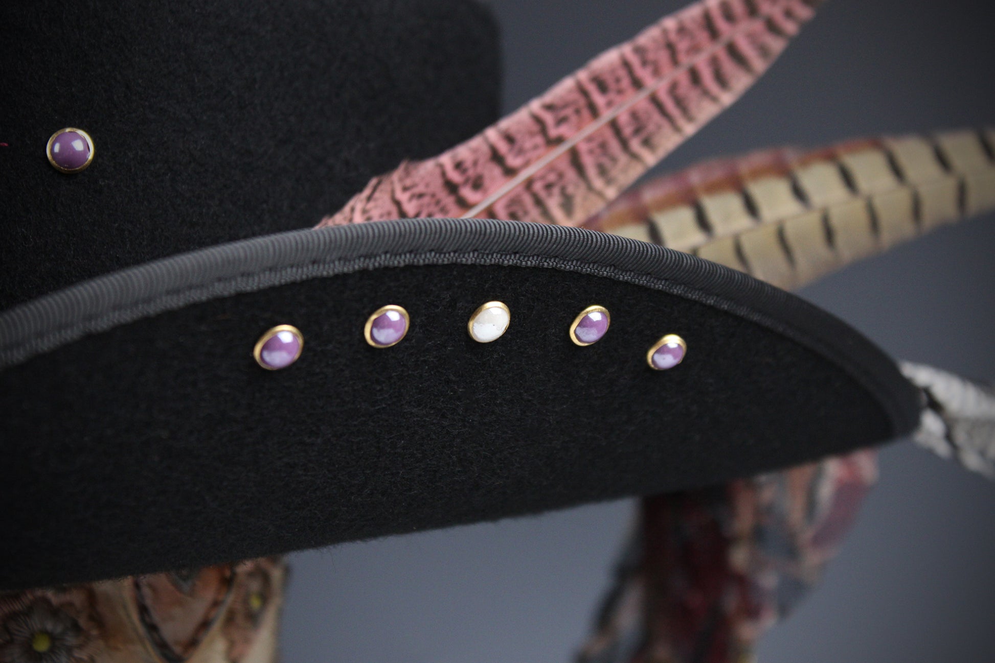 The Strawberry Fields Fedora : Western Style Hat with Elaborate Detailing
