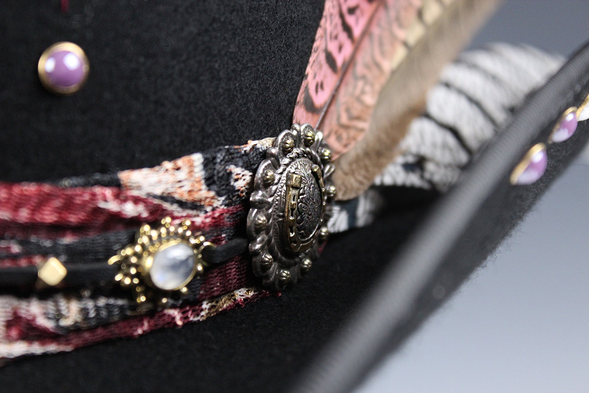 The Strawberry Fields Fedora : Western Style Hat with Elaborate Detailing