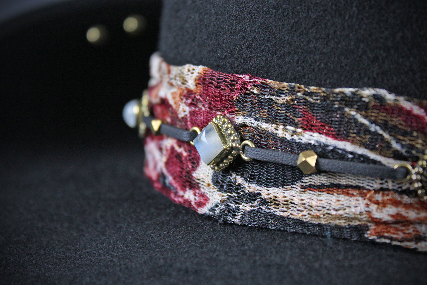 The Strawberry Fields Fedora : Western Style Hat with Elaborate Detailing