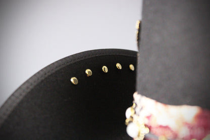 The Strawberry Fields Fedora : Western Style Hat with Elaborate Detailing