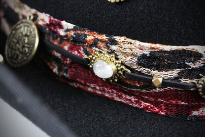 The Strawberry Fields Fedora : Western Style Hat with Elaborate Detailing