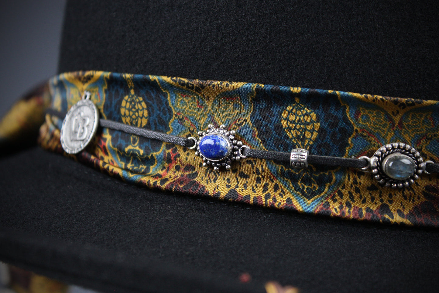 The Toledo Gambler - Handmade Wool Felt Fedora Hat: Country Western Style with Silver Detail