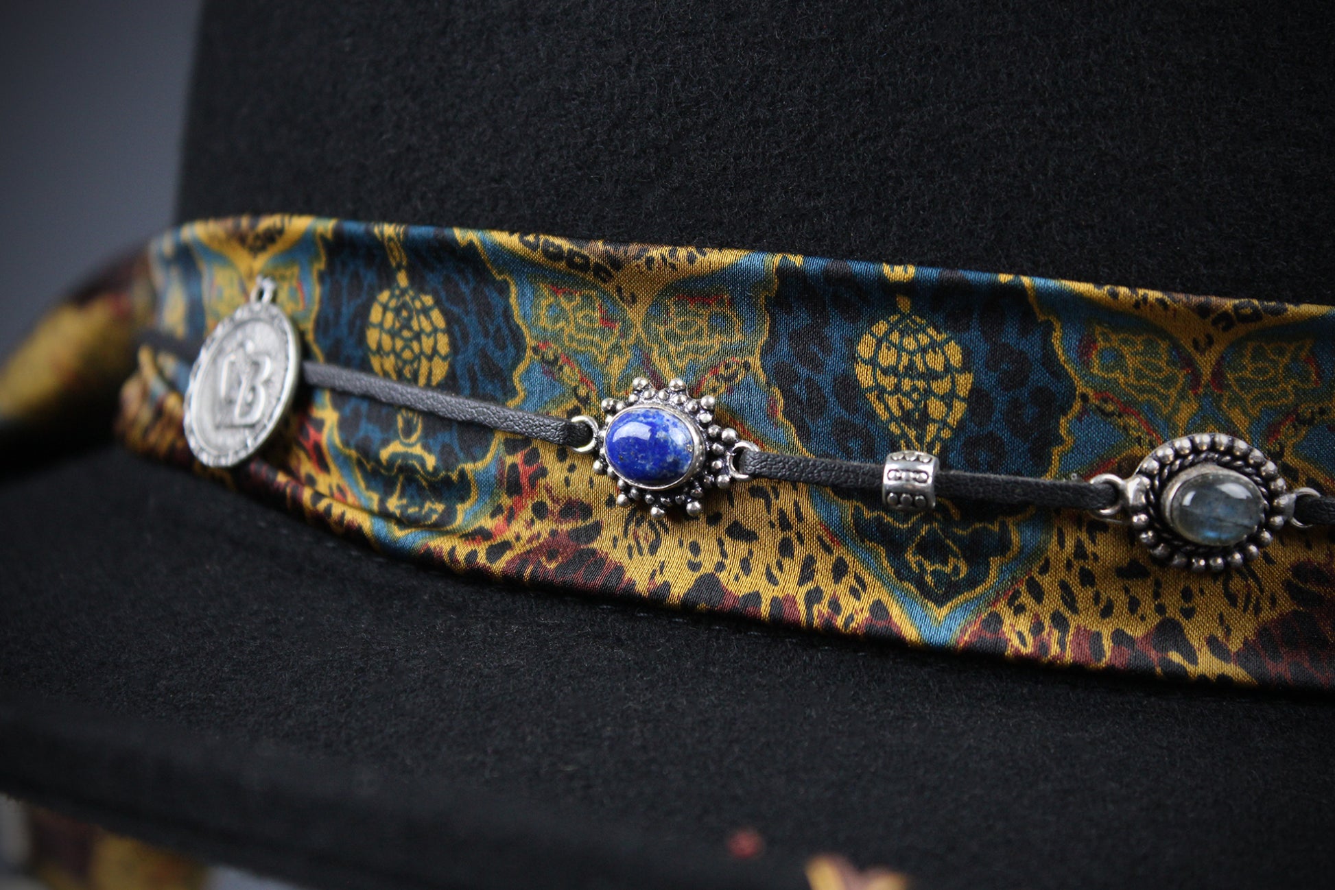 The Toledo Gambler - Handmade Wool Felt Fedora Hat: Country Western Style with Silver Detail