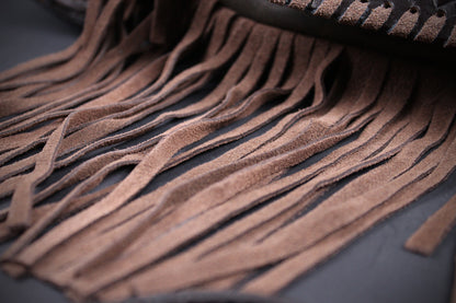 The Dixie Brown Leather Shoulder Bag : Hand Tooled, Flower Design