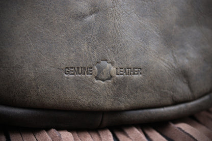 The Dixie Brown Leather Shoulder Bag : Hand Tooled, Flower Design