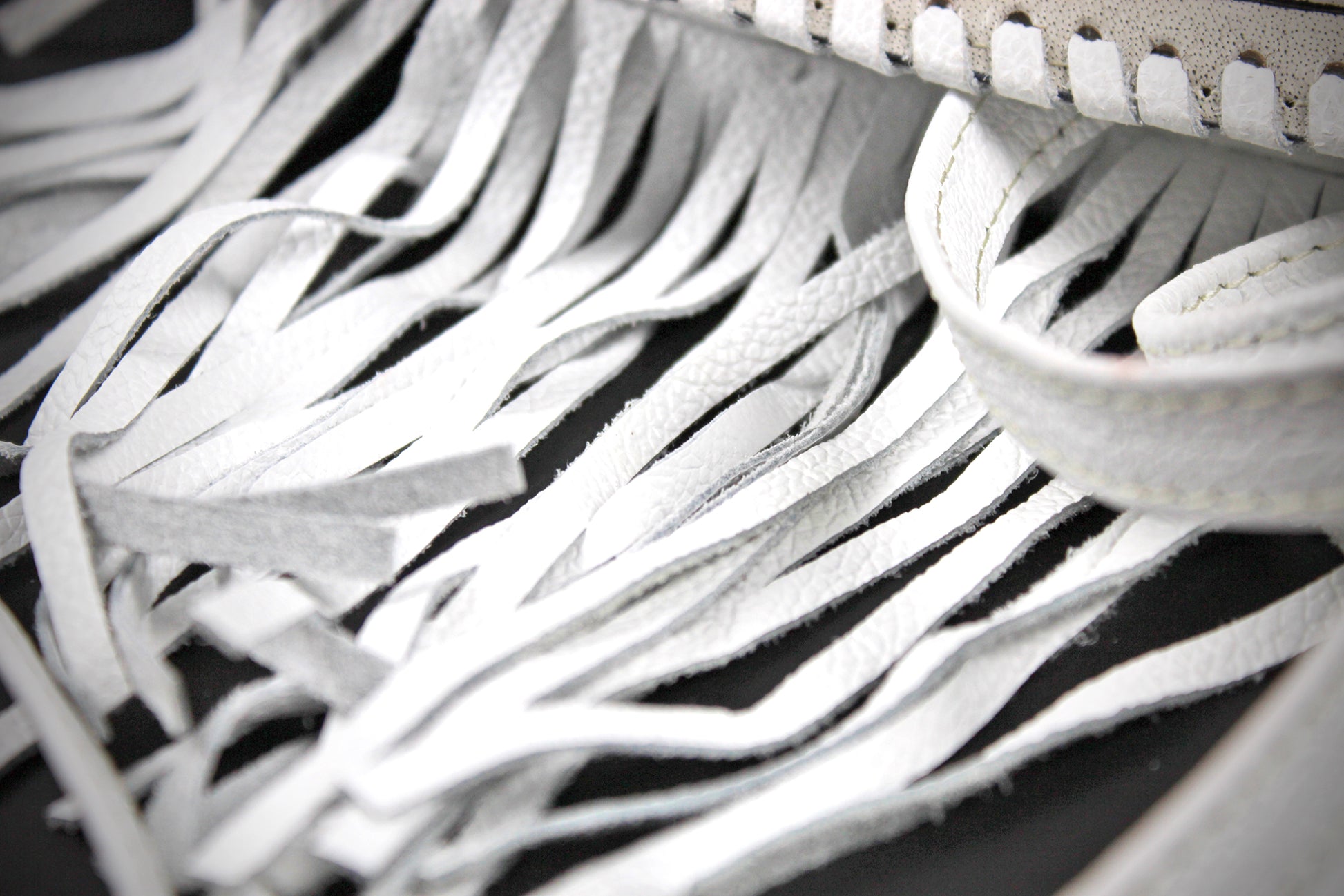 The Dixie White Leather Shoulder Bag : Hand Tooled, Flower Design