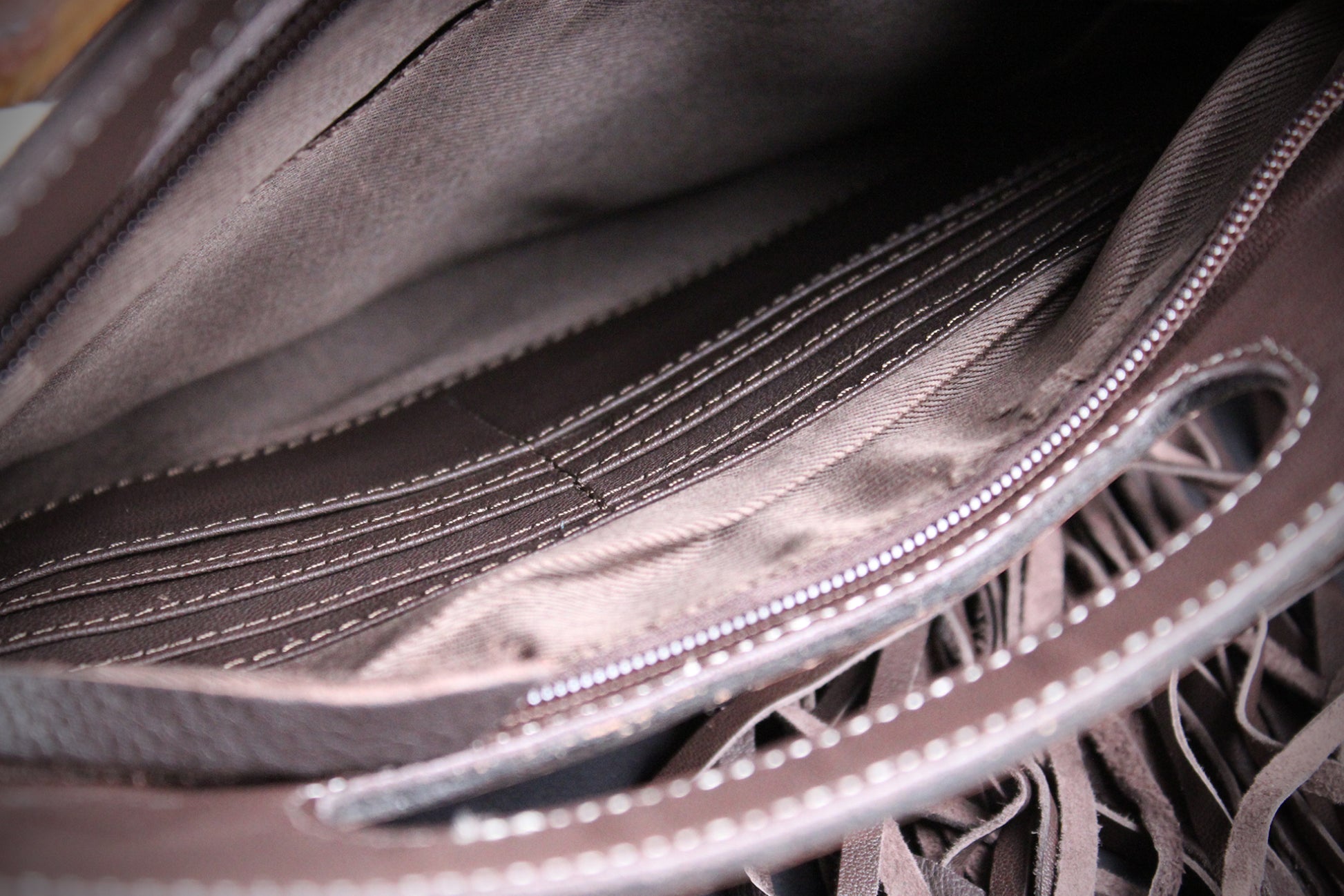 The Buffalo Girl Brown Leather Shoulder Bag : Acid Wash Cowhide with turquoise