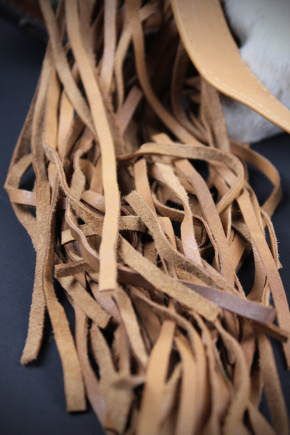 The Prairie Brown Leather Shoulder Bag : Cowhide with Fringe