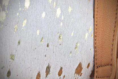 The Gold Girl Brown Leather Shoulder Bag : Cowhide with Fringe