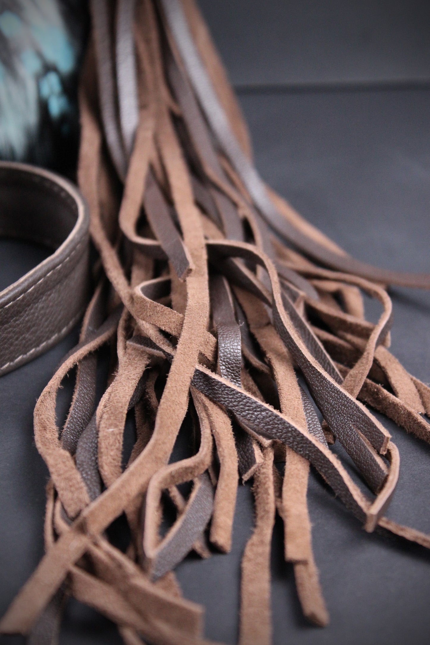 The Acid Leather Shoulder Bag : Cowhide with Fringe