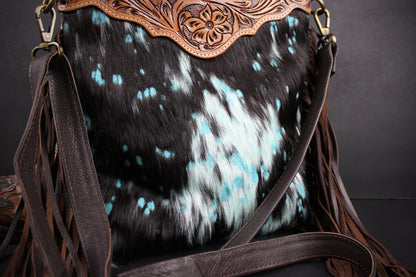 The Acid Leather Shoulder Bag : Cowhide with Fringe