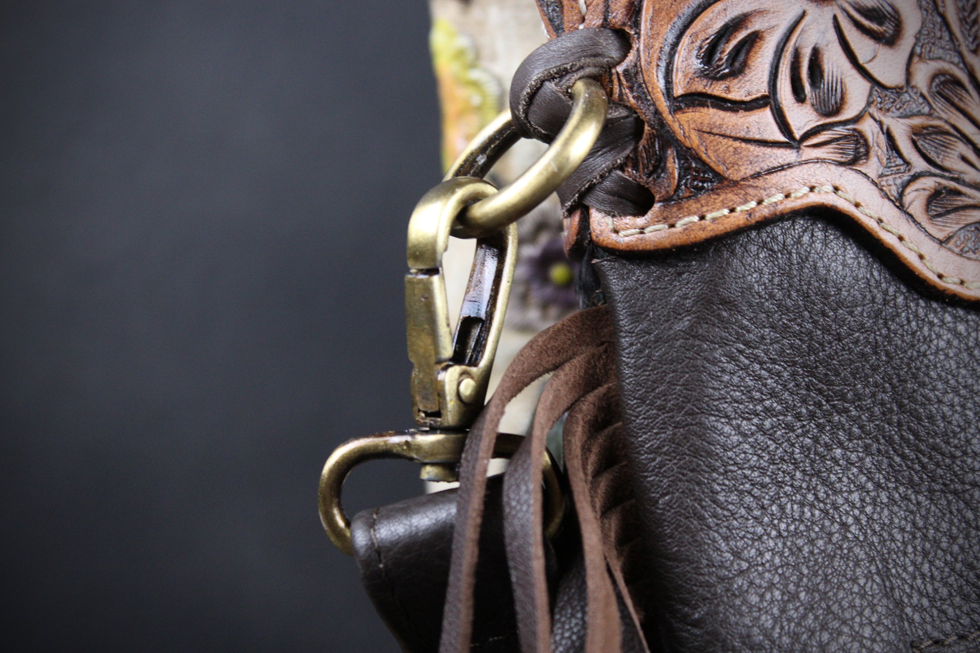 The Acid Leather Shoulder Bag : Cowhide with Fringe